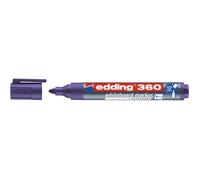 edding 360 Marqueur pour tableaux blancs - violet - 1 stylo - pointe ronde 1,5-3 mm - feutre effaçable - pour tableaux blanc, magnétique, mémo et chevalet de conférence - sketchnotes