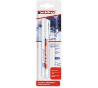 Edding Marqueur pour verre 95 – Pointe ronde 1,5–3 mm – Blanc – 1 stylo – Effaçable à sec