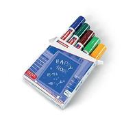 Marqueur pour Vitres - Edding - Lot de 5 - Largeur de Trait 4 à 15 mm - Couleur Noir