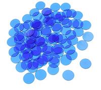 Marqueur professionnel en plastique transparent pour jeu de bingo Bleu 1,5 x 1,5 cm