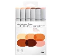 Marqueur sketch, kit de 6 'Skin tones'
