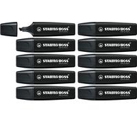 Marqueur - STABILO BOSS ORIGINAL Marker - lot x 10 feutres marqueurs - noir Natu