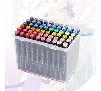 Marqueur Stylo Dessin Animé Ensemble Spécial Design Peint À La Main Stylo Coloré Marqueur Stylo Ensemble Stylo Coloré Pinceau Étudiant Avec 80 Couleurs