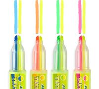 Marqueur Textile 2 En 1-4 Surligneurs De 2 Couleurs Chacun.