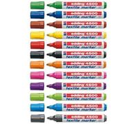 Marqueur Textile - Edding - e-4500 - Indélébile - Pointe Ogive 2-3 mm - Coloris Assortis