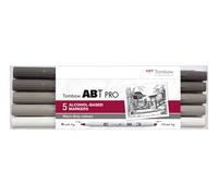 Marqueur Tombow alcool ABT PRO Dual Brush 5P-3 Gris chaud (5)