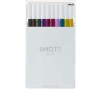 Marqueur Uni-Ball Emott 10 pièces(s) Bleu, Marron, Vert, Gris, Violet, Rouge, Violet, Jaune