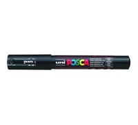 Marqueur - UNIBALL - POSCA PC1MC - Pointe conique extra-fine - Couleur noire - Indélébile