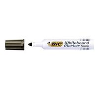 BIC Velleda 1711 Feutres pour Tableau Blanc Effaçables à Sec à Pointe Conique Large - Marqueur Noir
