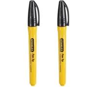 Marqueur vendu par 2 à pointe fine Stanley 0-47-316 couleur d'écriture noire