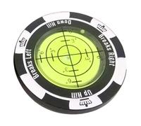 Marqueur vert de golf - Lecteur de clip en alliage de zinc transparent, outil d'alignement de pente de précision, jauge d'analyse de putting, indicateur de poche durable, aide à la rotation de