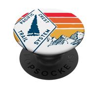 Marqueur Vintage Pacific Crest Trail Sign Retro Hiking in PopSockets PopGrip Adhésif