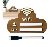 Marqueur Wi-Fi - Décoration murale - Tableau d'accès Wi-Fi - Panneau d'information Wi-Fi - Tableau d'information sans fil - Panneau autocollant Wi-Fi - Réutilisable