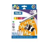 Marqueurs 12 couleurs - lavables Magie de la créativité de MILAN ! Parfait pour jouer et apprendre. Créez des chefs-d'œuvre artistiques sans vous soucier des taches !