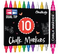 Marqueurs À Craie Double Pointe - 1 Mm + 5 Mm[Z4309]