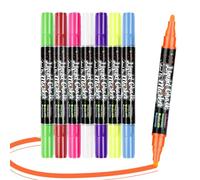 Marqueurs À Craie Liquide - Tableau Noir Effaçable À Double Pointe, Marqueurs Fluorescents Effaçables À Sec | Outils D'écriture Créative, Enseignants Étudiants Artistes, Parfaits Pour Créer Des Messag