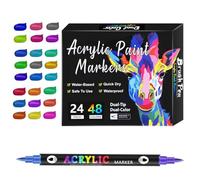 Marqueurs à double extrémité pour enfants - Ensemble de stylos artistiques, marqueurs pour artistes, peinture, enfants et adultes, ensemble de dessin acrylique pour le coloriage d'artiste