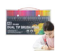 Marqueurs à double pointe - Stylos pinceaux | Kit de marqueurs de coloriage à double pointe pour adultes - Couleurs numérotées à double pointe pour dessin, croquis