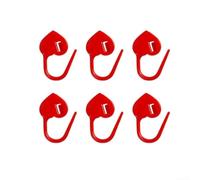 Marqueurs à Mailles en Plastique Multicolore 100pcs(Red) | Plastique pour durable léger, couleurs vives orange vert pour violet, pour facile repérage fils sombres clairs