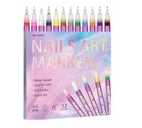 Marqueurs À Ongles 12 Couleurs Stylos Pour Art DIY