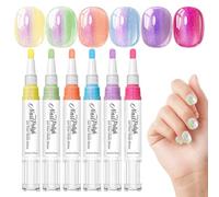 Marqueurs À Ongles 6 Couleurs Sans Lampe UV Haute Brillance | Ensemble de Stylos Gel Design à Ongles Pour Maison Salon Anniversaire Mariage Fête Rendez-vous Voyage Bal Femmes Filles