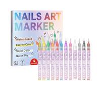 Marqueurs à ongles à pointe fine, poids léger, ergonomique, bricolage | Marqueur pour nail art adapté pour la maison, les anniversaires, les vacances, la petite amie, la femme et les débutants
