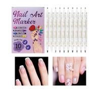 Marqueurs à Ongles Lot de 10 Outils de Précision pour Ongles à Haute