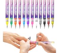 Marqueurs à Ongles - Marqueur Liner 3D 12 Couleurs | Outil De Dotting Et Pinceau Pour Design d'Ongles - Pour Femmes Débutantes Maison Salon Fête Séance Photo Mariage Noël Anniversaire