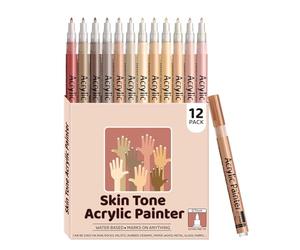 Marqueurs À Ongles | Marqueurs De Dessin 12 Couleurs Pour Corps Peau Et Ongles - Accessoires De Beauté À Double Pointe Pour Débutants Femmes Salon Photographie Visage Et Main