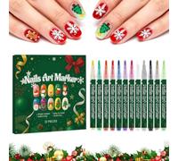 Marqueurs à ongles pour adultes pointe fine 0,6 mm, longue tenue, outils de | Kit d'Outils Dotting et Stylo à Ongles Pour Maison Studio Salon Fête Pratique Adultes et Adolescents