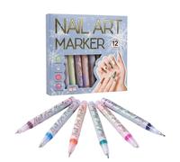 Marqueurs à Ongles Résistants aux Traces, Haute Pigmentation, Lot de 12