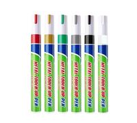 Marqueurs À Peinture À Base D'Huile,Pointe Fine Remplisseur de Réparation à Base d'Huile,6 Pièces Peintures Artistiques Imperméables Tombales - pour Inscription Lettrage Art Artisanat Pierre Tissu Mét