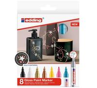 Marqueurs à peinture indélébiles - EDDING - Edding 750 - lot de 8 pièces - multicolore - opaque - indélébile