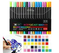 Marqueurs à peinture, marqueurs acryliques,Ensemble de marqueurs acryliques pour stylos à peinture | Fournitures d'art de papeterie à pointe de brosse imperméables de 24/36 couleurs pour peinture