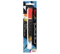 Pentel Arts Dual Metallic Brush XGFH Feutre pinceau encre gel métallisée irisée, pointe nylon, traits fins à larges, 2 effets de couleur orange + jaune métallique