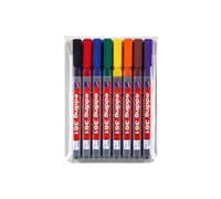 Edding 361 4-361-8 Set de marqueurs pour tableau blanc bleu, marron, jaune, vert, orange, rouge, noi