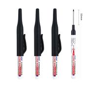 Marqueurs à tête longue pour perforation en métal, stylo étanche, calcul à chaud, décoration de travail, multi-usages, trou profond de 30mm, ensemble de 4 pièces 1Blue 1Red 2Black