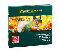 Marqueurs Acryliques À Double Astuce 12/24/36 Couleur Couleur Acrylique Pen Pour Le Scrapbooking Painting On Paper Rock Stone Wood Glass Wood Illustrations Professional Illustrations Markers