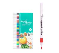 Marqueurs acryliques colorés - Marqueurs peints pour peinture sur roches, verre et bois - Marqueurs acryliques à séchage rapide - Kit pour peinture artistique, dessin sur surfaces dures