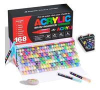 Marqueurs acryliques GUANGNA 168 couleurs - Set peinture acrylique pointe fine 3mm