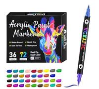 Marqueurs artistiques à double pointe - Stylos à croquis à double extrémité, marqueurs professionnels pour adultes et avec encre acrylique | Stylos de coloriage et de dessin pour artistes, fou
