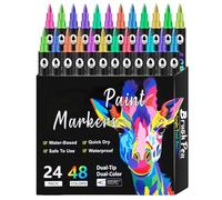 Marqueurs artistiques, outils de journal, ensemble double face avec prise ferme, aide à colorier pour le plaisir quotidien, accessoire de dessin avec design élégant, accessoires pratiques pour adultes