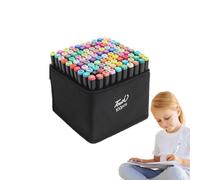 Marqueurs artistiques | Set de stylos à dessin pour artistes | Livre à pointe fine et pointe pinceau pour prendre des marqueurs à colorier pour remplir les paniers de Pâques pour et
