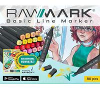 Marqueurs Basic Line 80pcs + Livre de coloriage