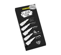 Marqueurs - Blanc - Encre à base d'eau - 5 mines - Calligraphie - Online - 5 piè