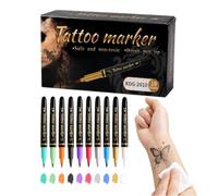 Marqueurs Corporels 10 Couleurs Stylo Pailleté Temporaire et Lavable