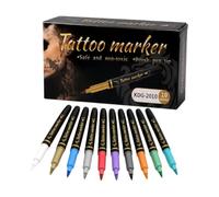 Marqueurs Corporels 10 Couleurs Stylo Temporaire Pailleté Lavable