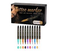 Marqueurs Corporels 10 Couleurs Stylo Temporaire Pailleté Lavable