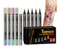 Marqueurs Corporels 5 Pièces 10 Couleurs Double Embout Lavable Temporaire | Feutres Corporels Sûrs Pour La Peau Festival Pour Bras Visage Corps Fêtes Événements Sportifs Célébrations