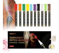 Marqueurs Corporels | Multi couleurs Effaçables pour Maquillage Visage,Marqueurs Cutanés Portables - pour Adultes Fête Anniversaire Cosplay Festival Maquillage Jeu de